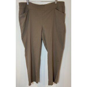 NWT Chico's Perfect Stretch Pants Pull On Slim Ankle Brown Size 4 20 New